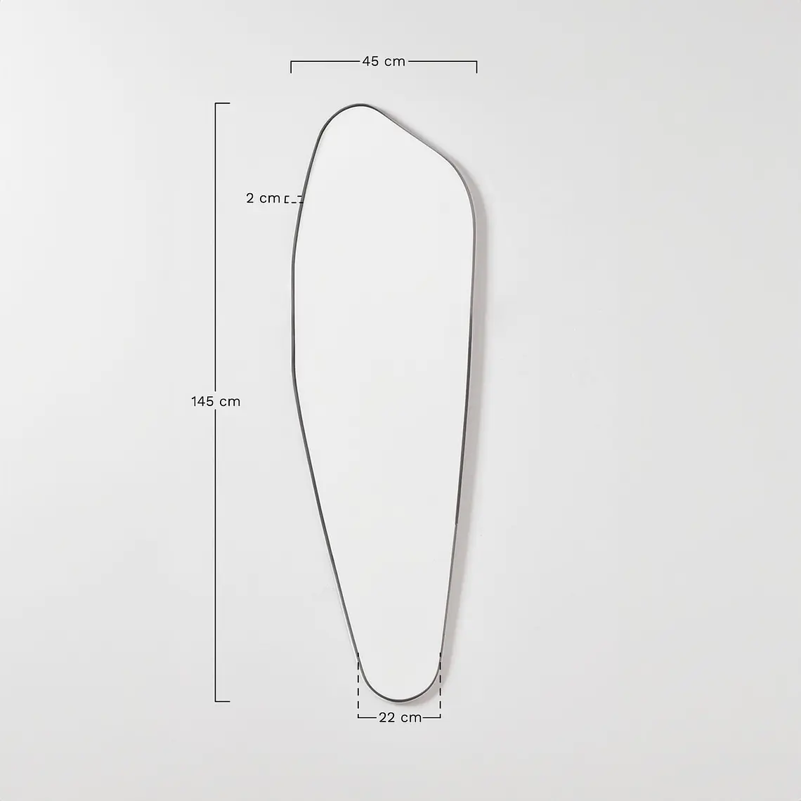 Espejo de pared irregular 145x45 cm Zalia 8