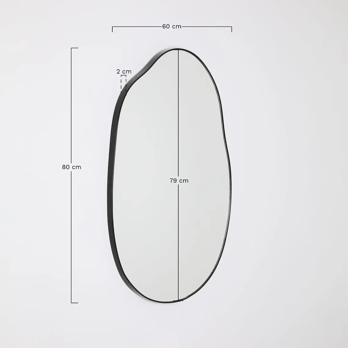 Espejo de pared irregular 60x80 cm Runa 9