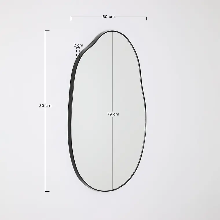 Espejo de pared irregular 60x80 cm Runa 9
