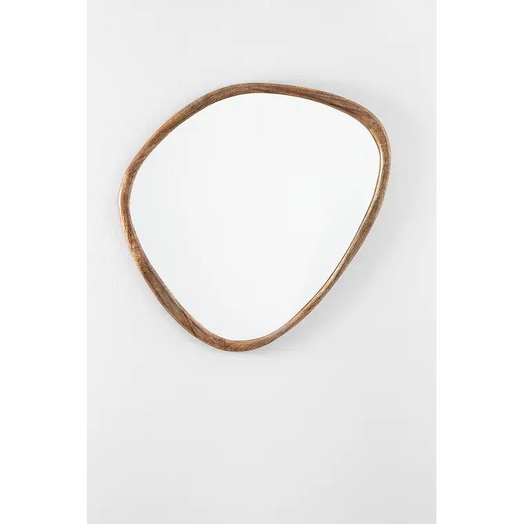 Espejo de pared irregular 85x70 cm en madera de mango Sabia 3