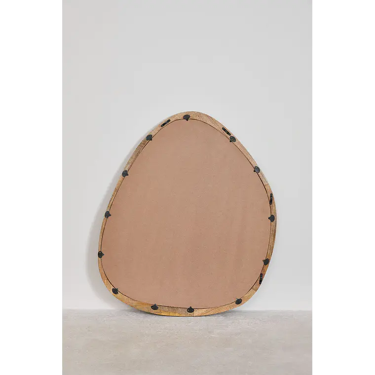Espejo de pared irregular 85x70 cm en madera de mango Sabia 5