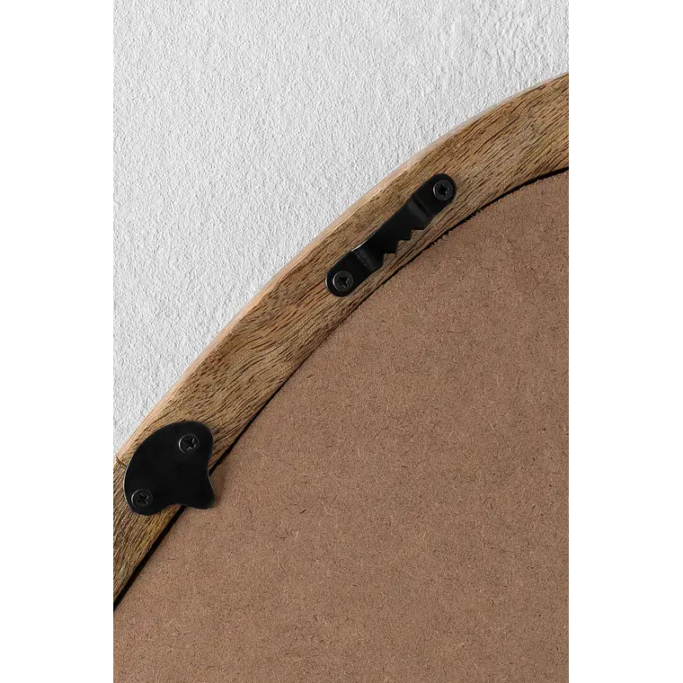 Espejo de pared irregular 85x70 cm en madera de mango Sabia 6