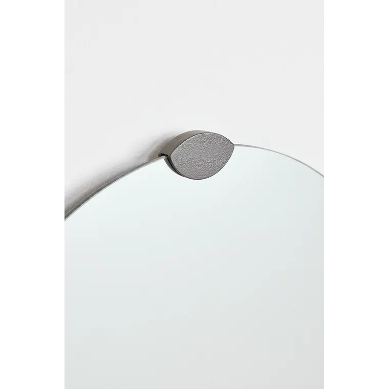Espejo de pared ovalado 30x60 cm con estante en acero Umea 5
