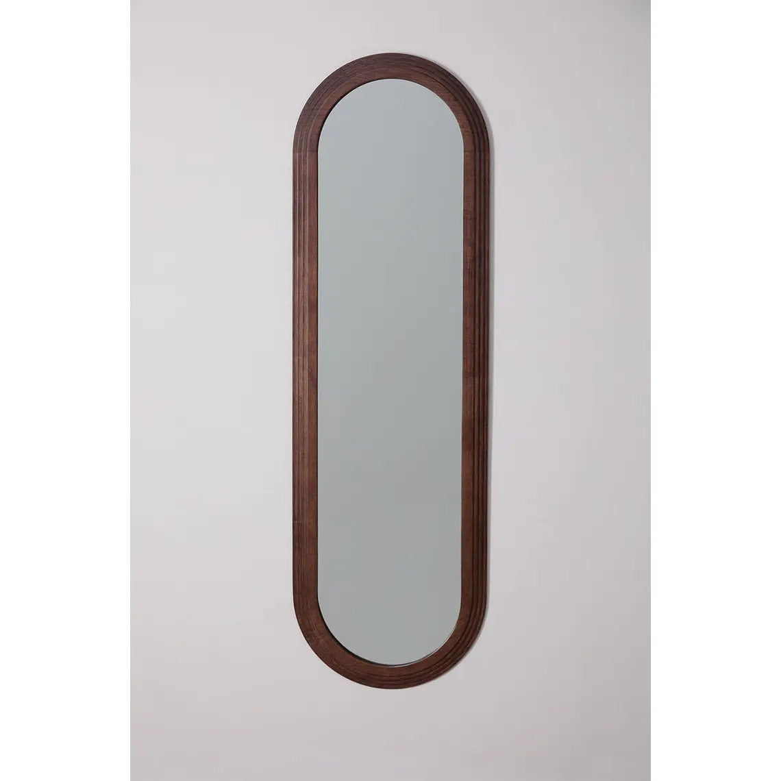 Espejo de pared ovalado 50x165 cm en madera de roble Wera 3