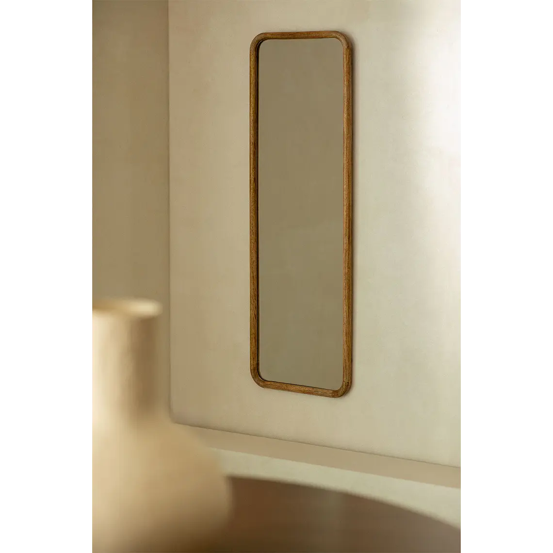 Espejo de pared rectangular 35x115 cm en madera de mango Thalia 1