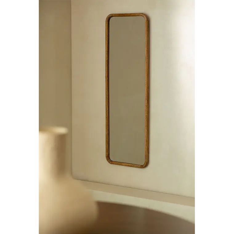 Espejo de pared rectangular 35x115 cm en madera de mango Thalia 2