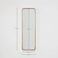 Espejo de pared rectangular 35x115 cm en madera de mango Thalia - Miniatura 8