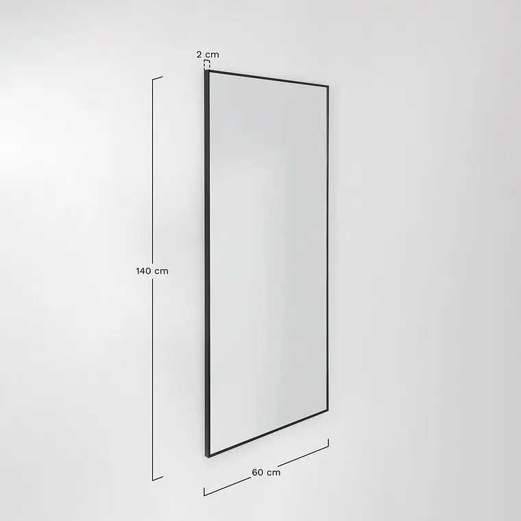 Espejo de pared rectangular 60x140 cm en aluminio Kalea 9