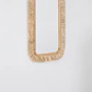 Espejo de pared rectangular 65x105 cm en madera de roble y rafia Dara - Miniatura 2