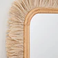 Espejo de pared rectangular 65x105 cm en madera de roble y rafia Dara - Miniatura 3