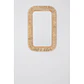 Espejo de pared rectangular 65x105 cm en madera de roble y rafia Dara - Miniatura 7