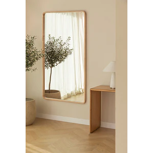 Espejo de pared rectangular 90x170 cm en madera de roble Ardea