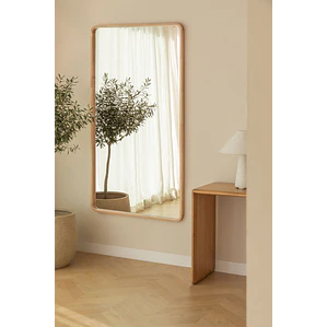 Espejo de pared rectangular 90x170 cm en madera de roble Ardea