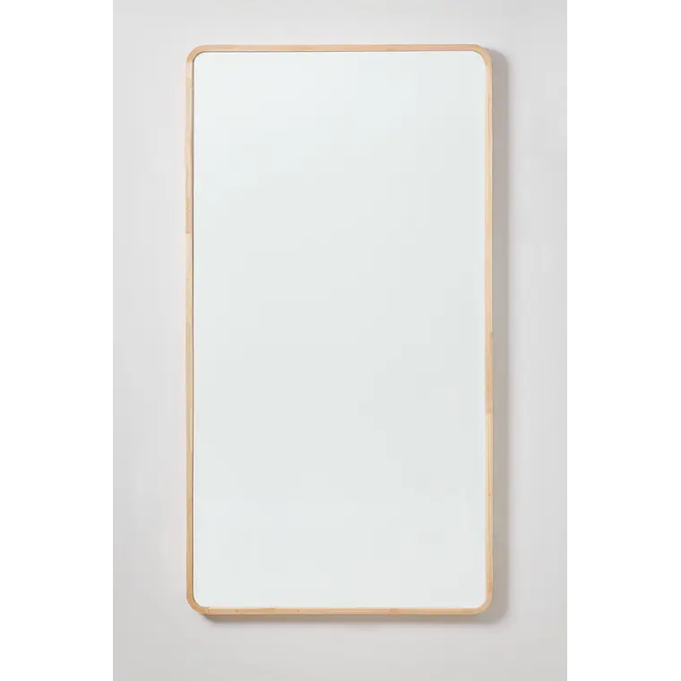 Espejo de pared rectangular 90x170 cm en madera de roble Ardea 4