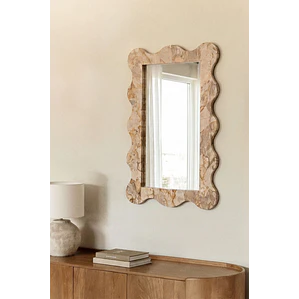 Espejo de pared rectangular en mármol Freya