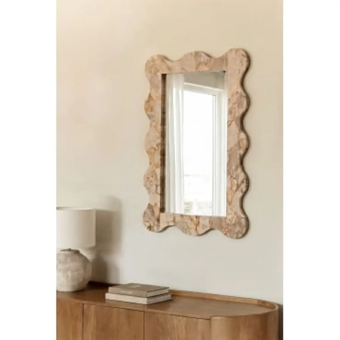 Espejo de pared rectangular en mármol Freya 11