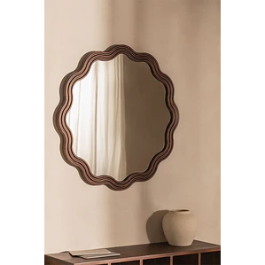 Espejo de pared redondo Ø80 cm en madera de roble Xira