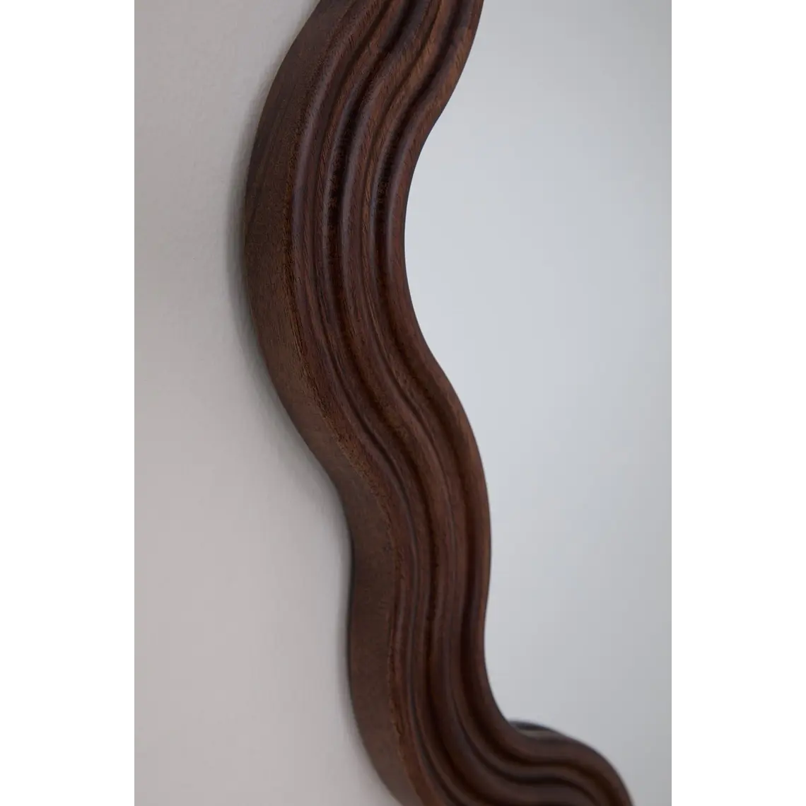 Espejo de pared redondo Ø80 cm en madera de roble Xira 5