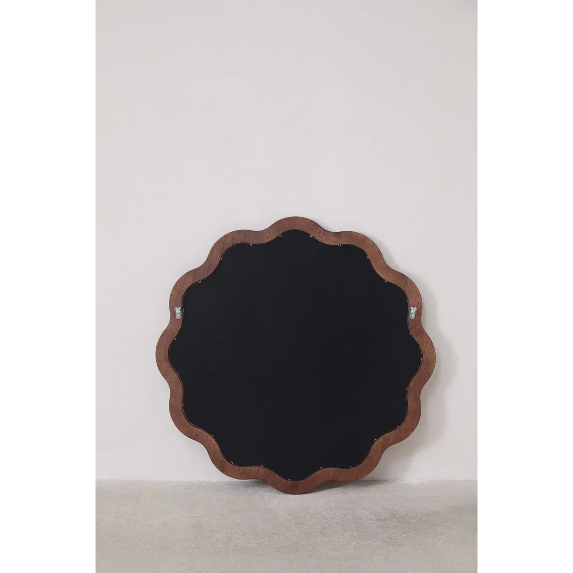 Espejo de pared redondo Ø80 cm en madera de roble Xira 6