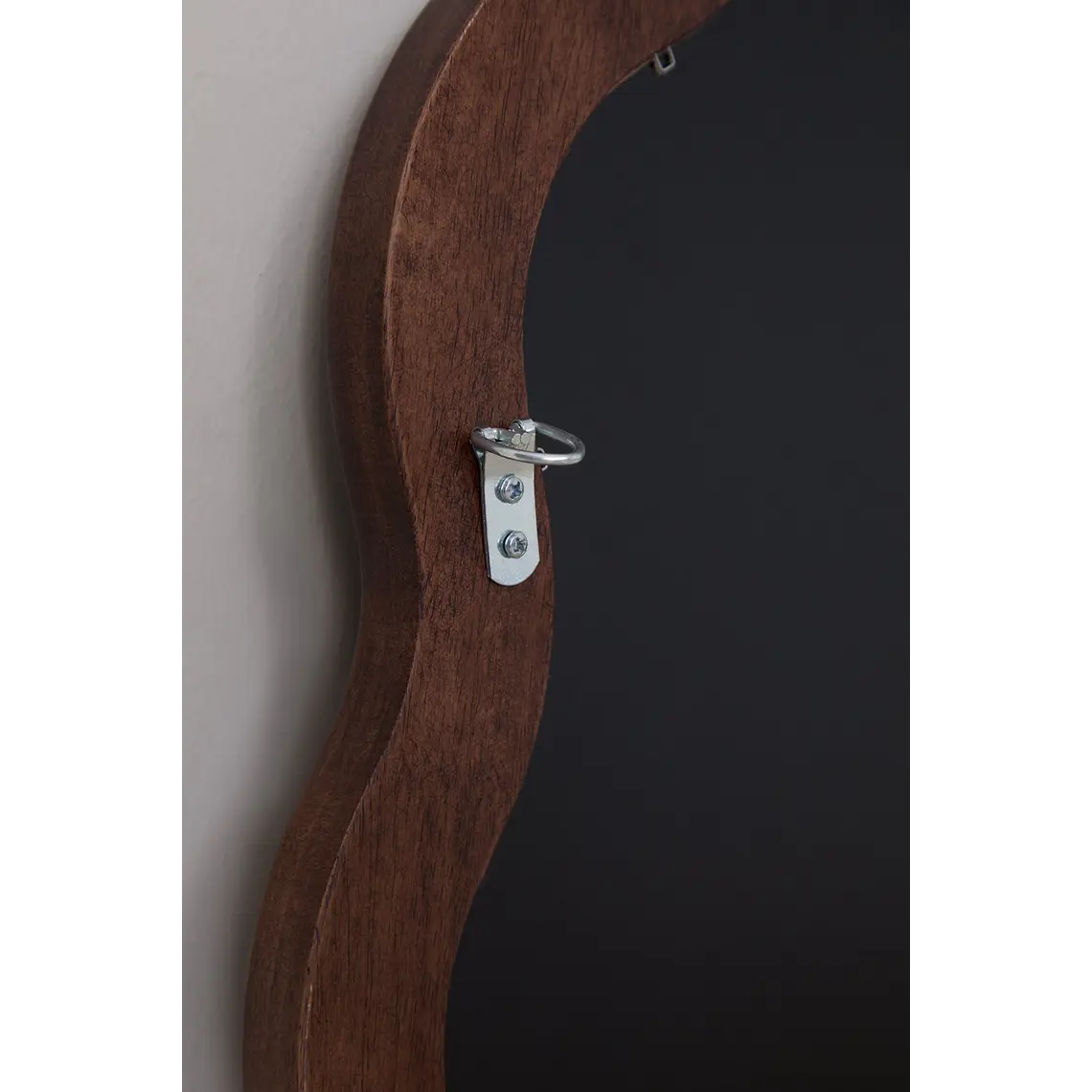 Espejo de pared redondo Ø80 cm en madera de roble Xira 7