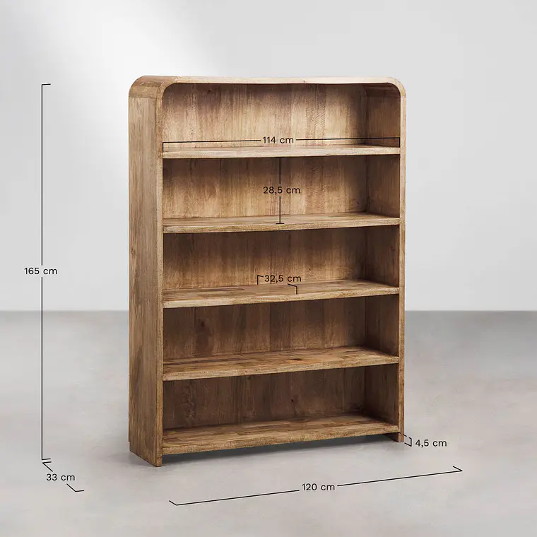 Estantería ↑165 cm en madera de mango 10