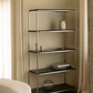 Estantería 180 cm en acacia y acero inoxidable Varen - Miniatura 3