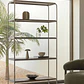 Estantería 180 cm en acacia y acero inoxidable Varen - Miniatura 4