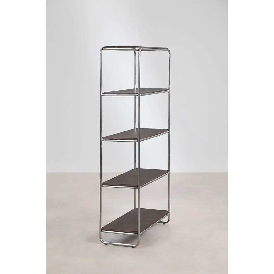Estantería 180 cm en acacia y acero inoxidable Varen 7
