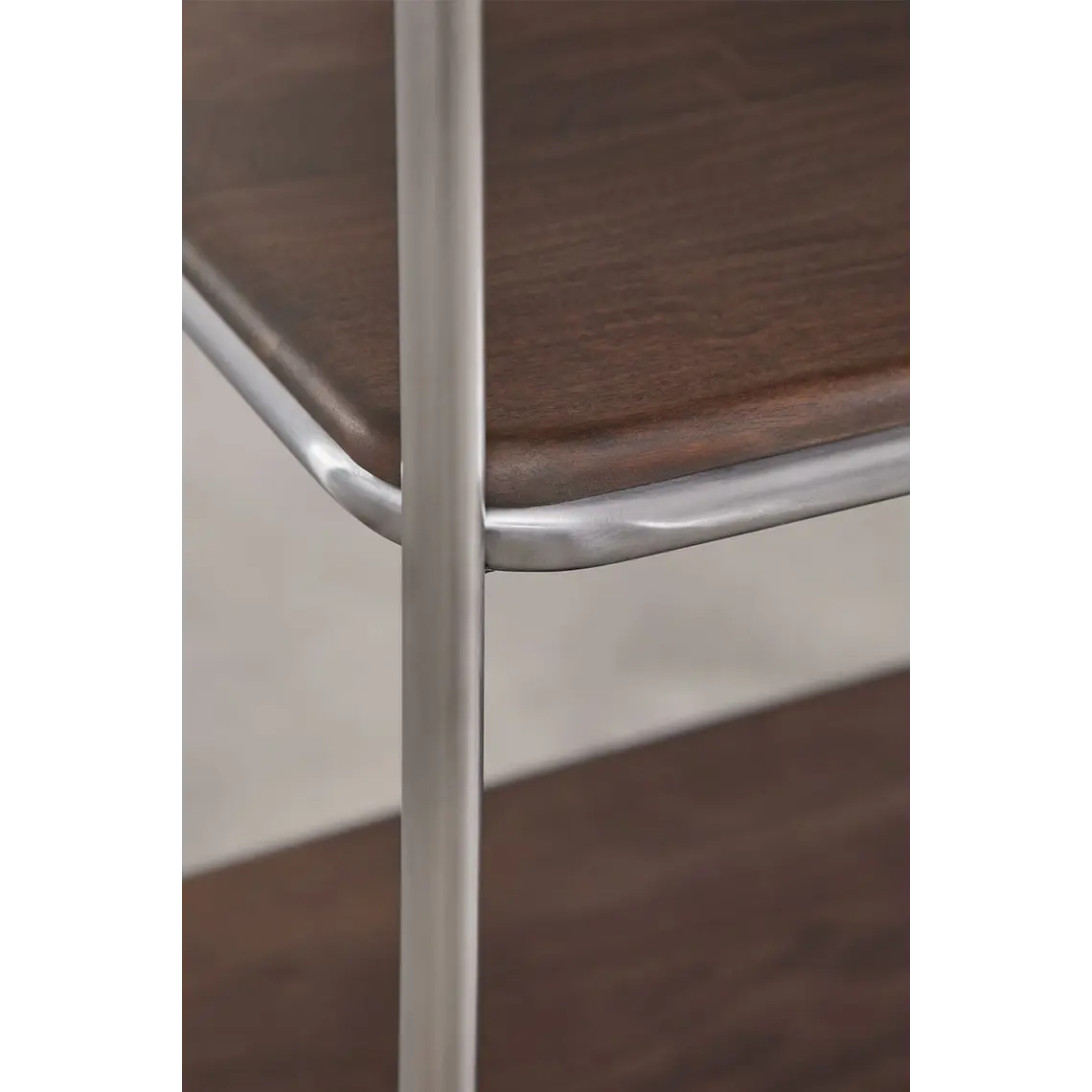 Estantería 180 cm en acacia y acero inoxidable Varen 8