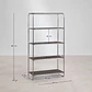 Estantería 180 cm en acacia y acero inoxidable Varen - Miniatura 10