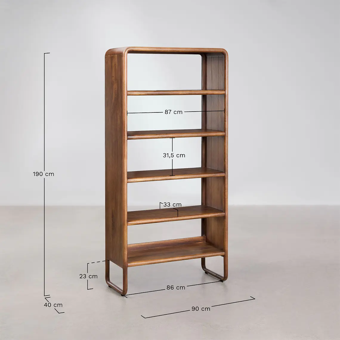 Estantería ↑190 cm en madera de mango 10