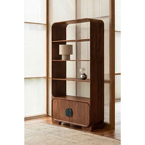 Estantería 190 cm en mango y travertino Calia