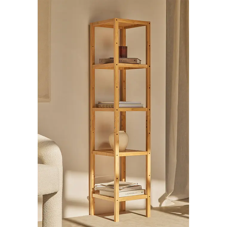 Estantería 35x145 cm en bambú 2