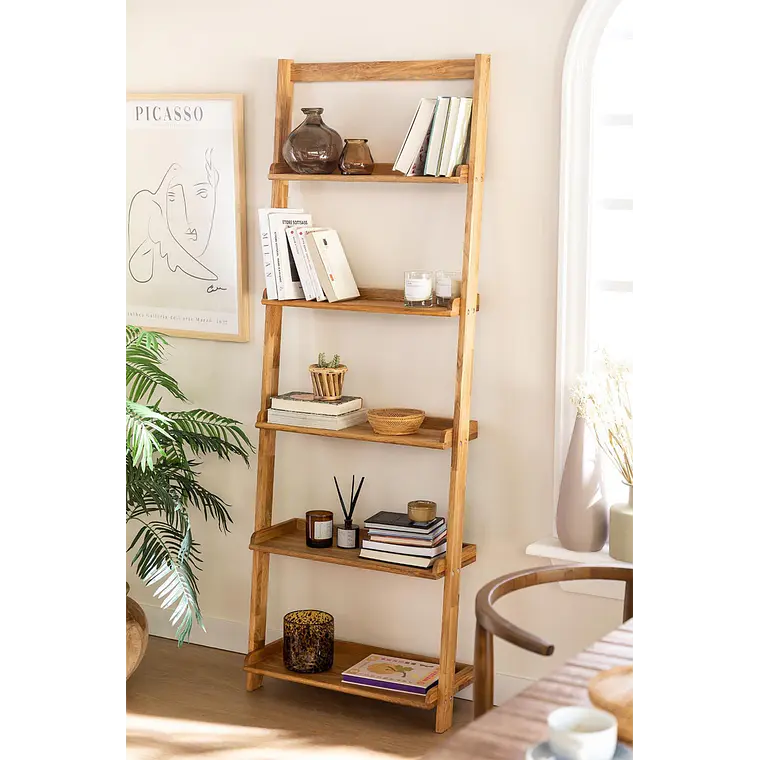 Estantería 65x180 cm en madera de roble Elda 7