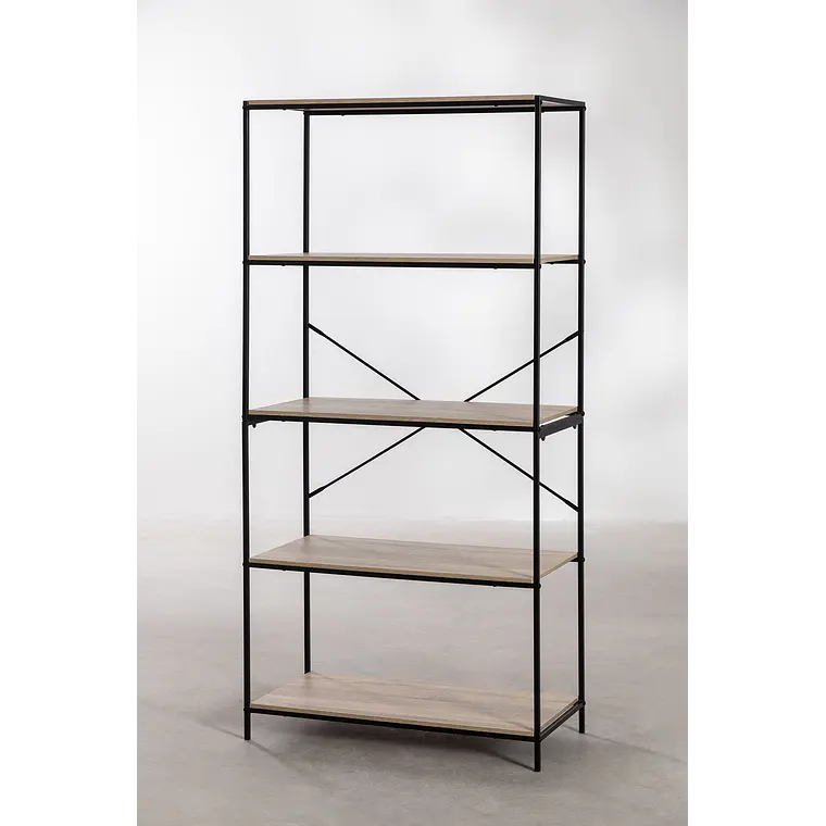 Estantería 80x170 cm en hierro y madera 2