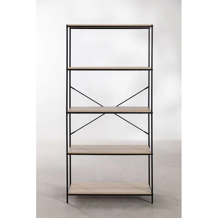 Estantería 80x170 cm en hierro y madera 4