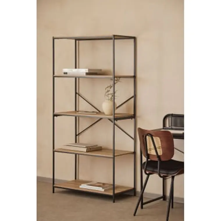 Estantería 80x170 cm en hierro y madera 9