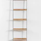 Estantería de pared 50x200 cm en madera de mango y metal - Miniatura 4