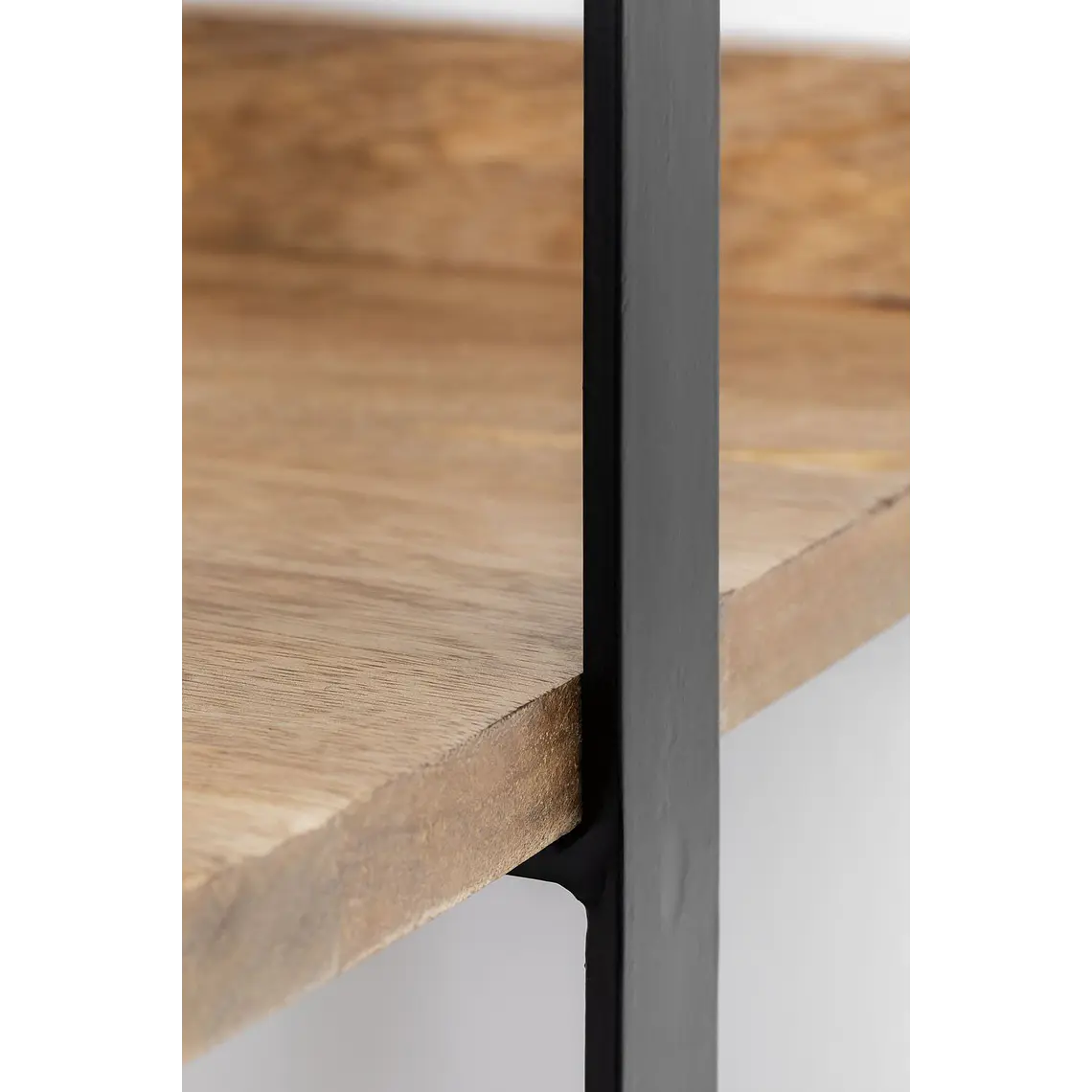 Estantería de pared 50x200 cm en madera de mango y metal 6