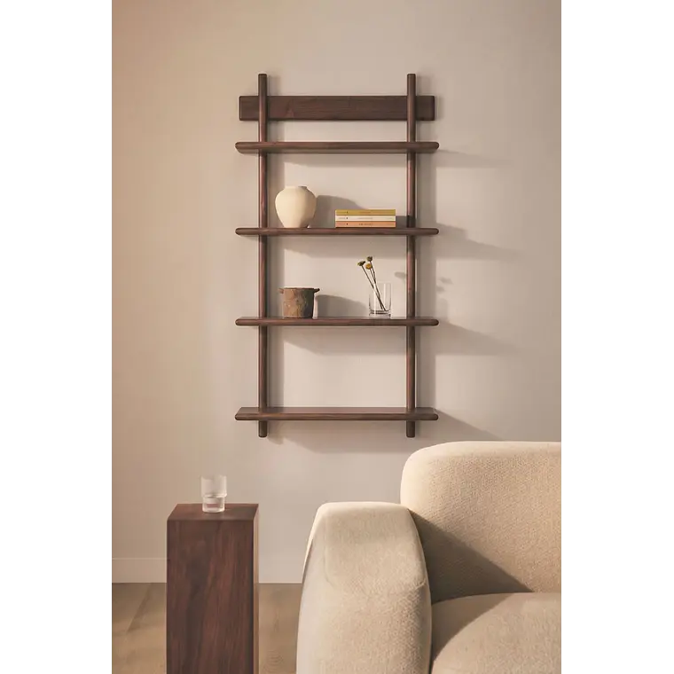 Estantería mural 120 cm en madera de mango Nira 2