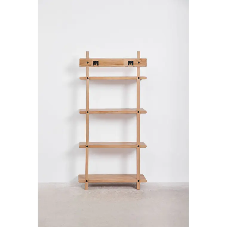 Estantería mural 120 cm en madera de mango Nira 7