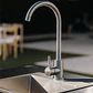 Grifo de cocina de exterior con caño alto en acero inoxidable Vinora - Miniatura 1