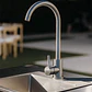 Grifo de cocina de exterior con caño alto en acero inoxidable Vinora - Miniatura 2