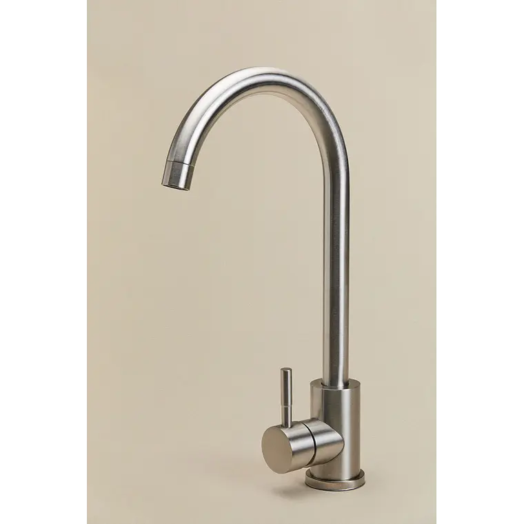 Grifo de cocina de exterior con caño alto en acero inoxidable Vinora 4