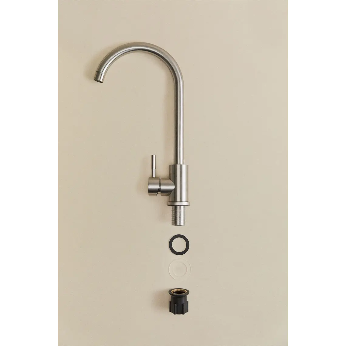 Grifo de cocina de exterior con caño alto en acero inoxidable Vinora 8