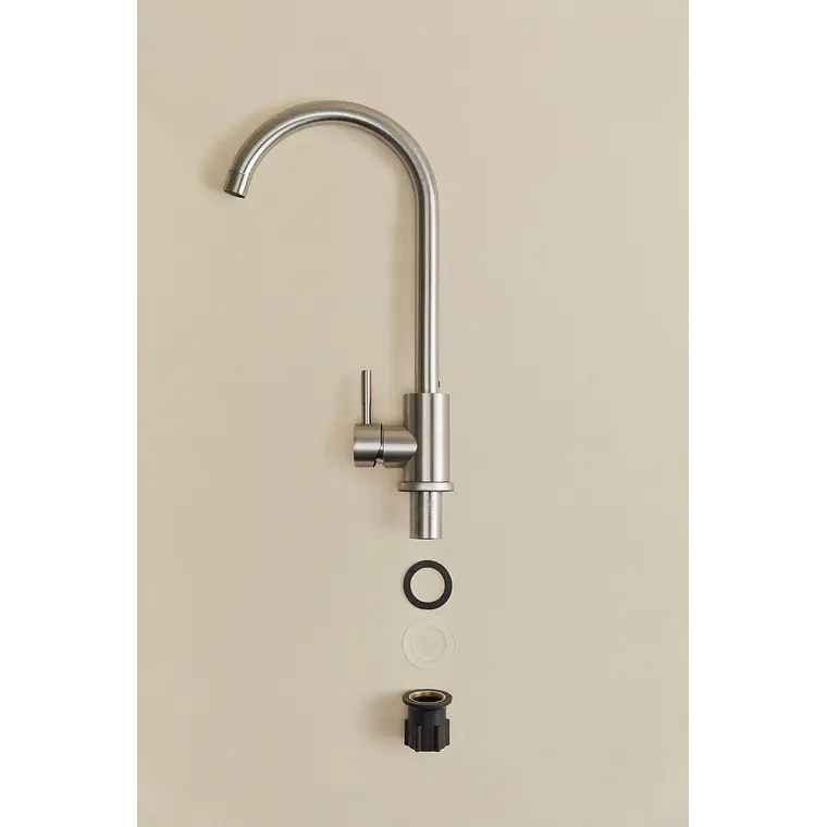 Grifo de cocina de exterior con caño alto en acero inoxidable Vinora 8