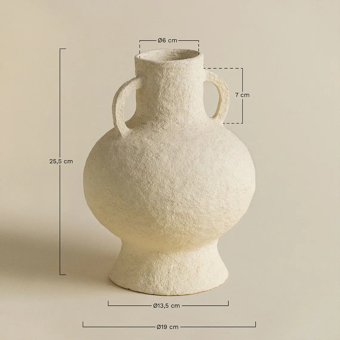 Jarrón decorativo en papel maché Wela 8