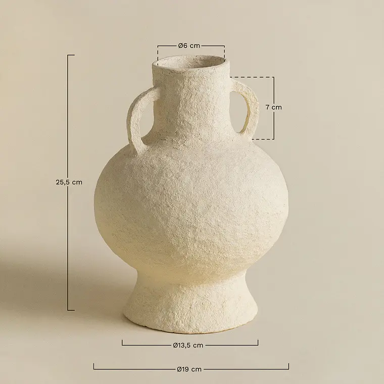 Jarrón decorativo en papel maché Wela 8
