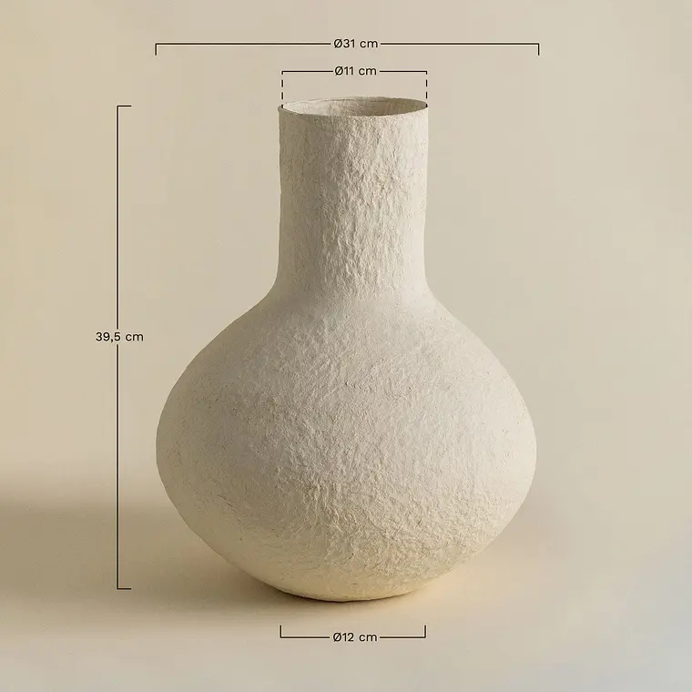 Jarrón decorativo en papel maché Ymera 8