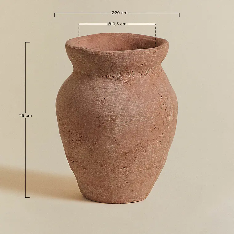 Jarrón decorativo en terracota Arola 7